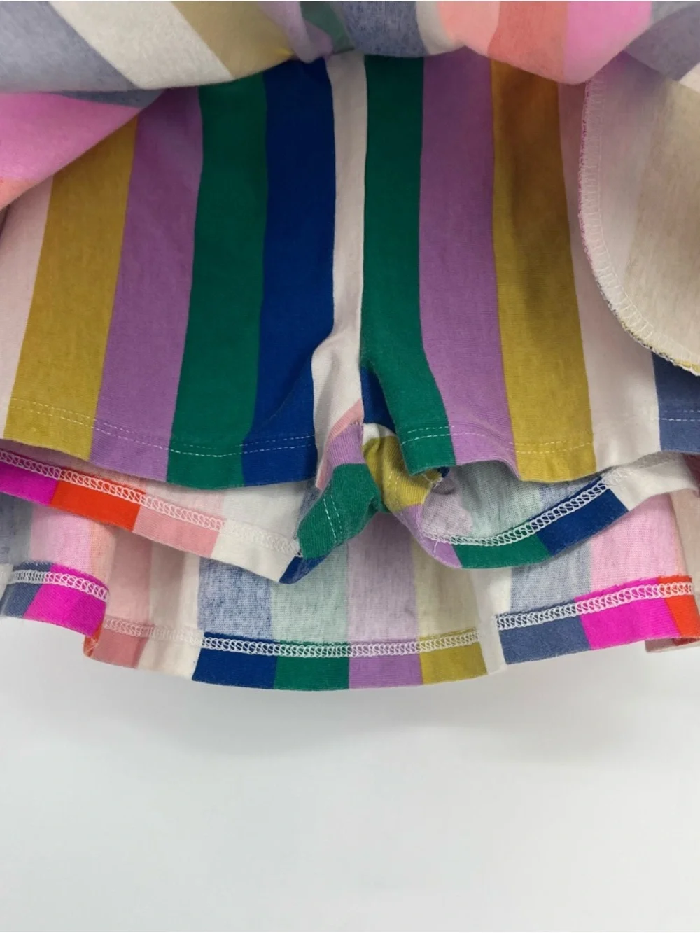 Mini Boden 4-5y rainbow skort 0430 cotton skirt shorts stripe